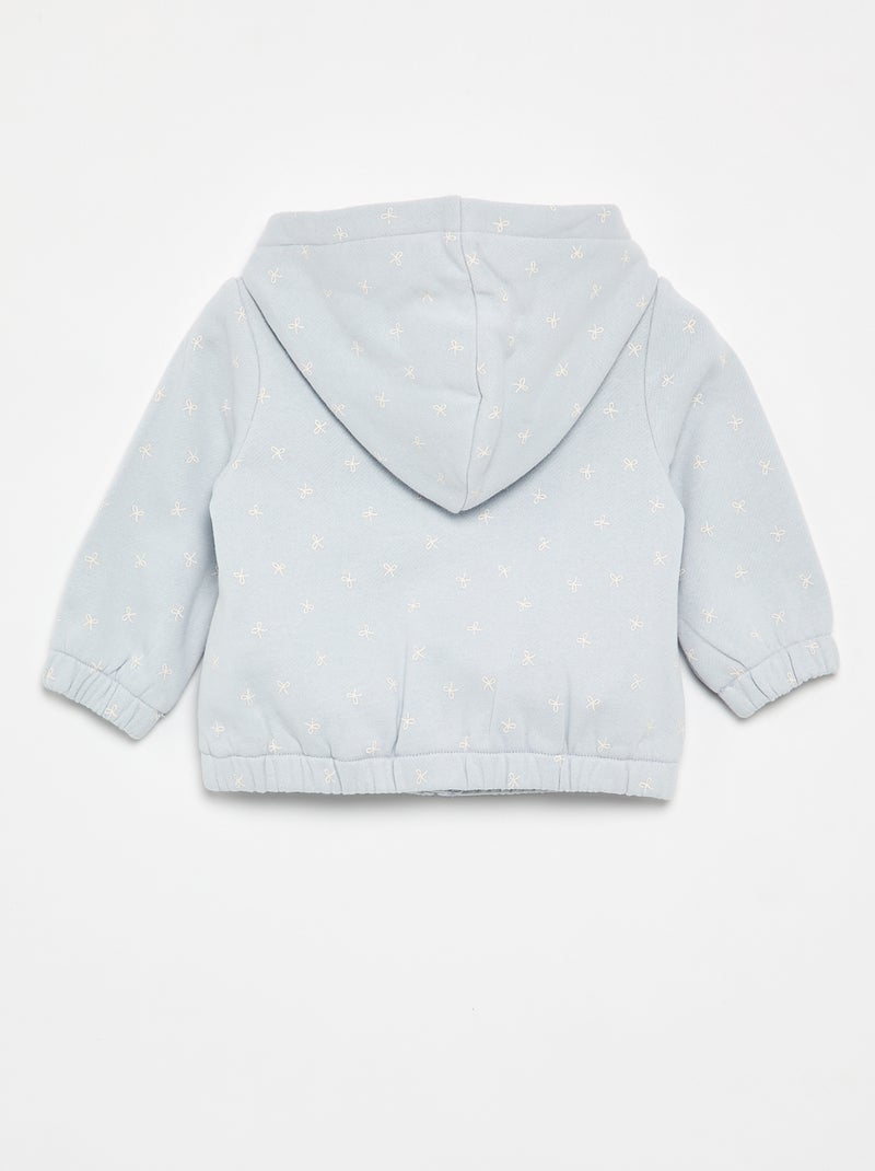 Sweat à capuche imprimé Bleu - Kiabi