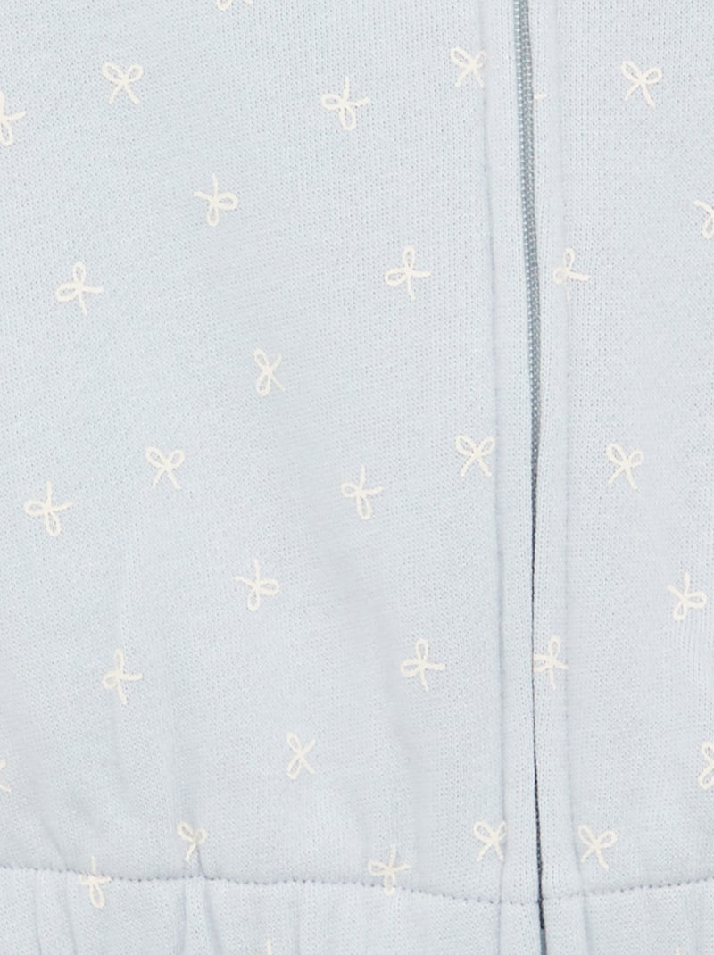 Sweat à capuche imprimé Bleu - Kiabi