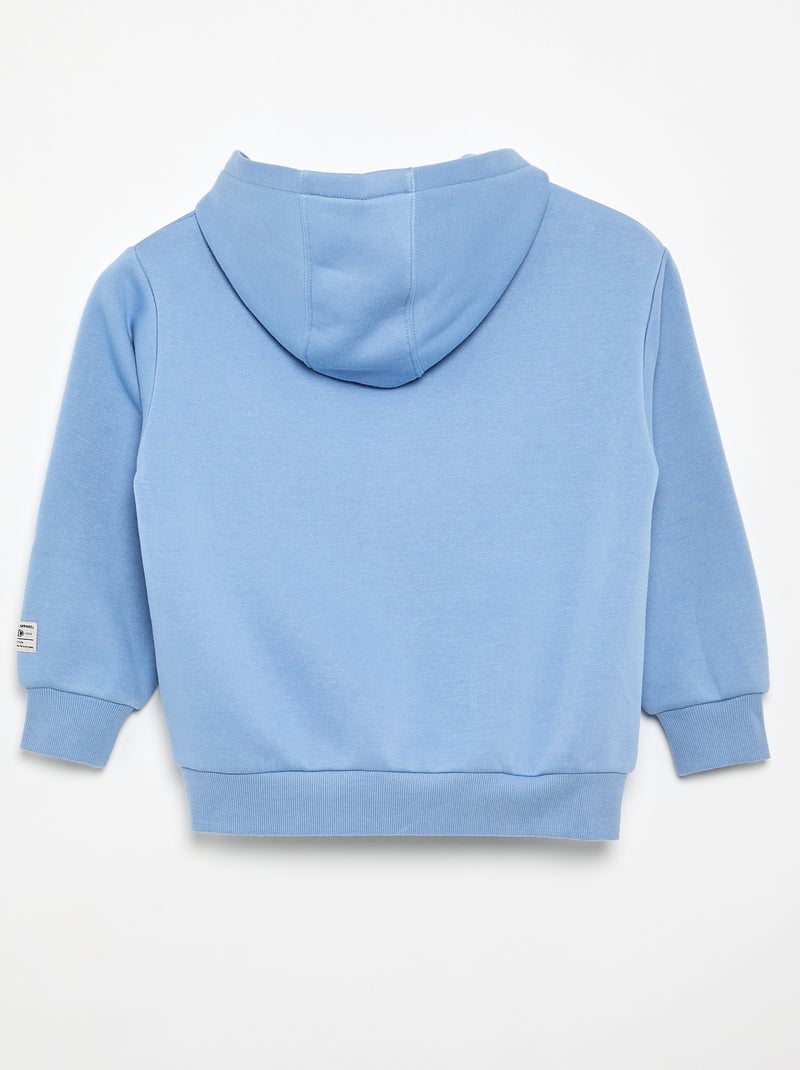 Sweat à capuche imprimé Bleu - Kiabi