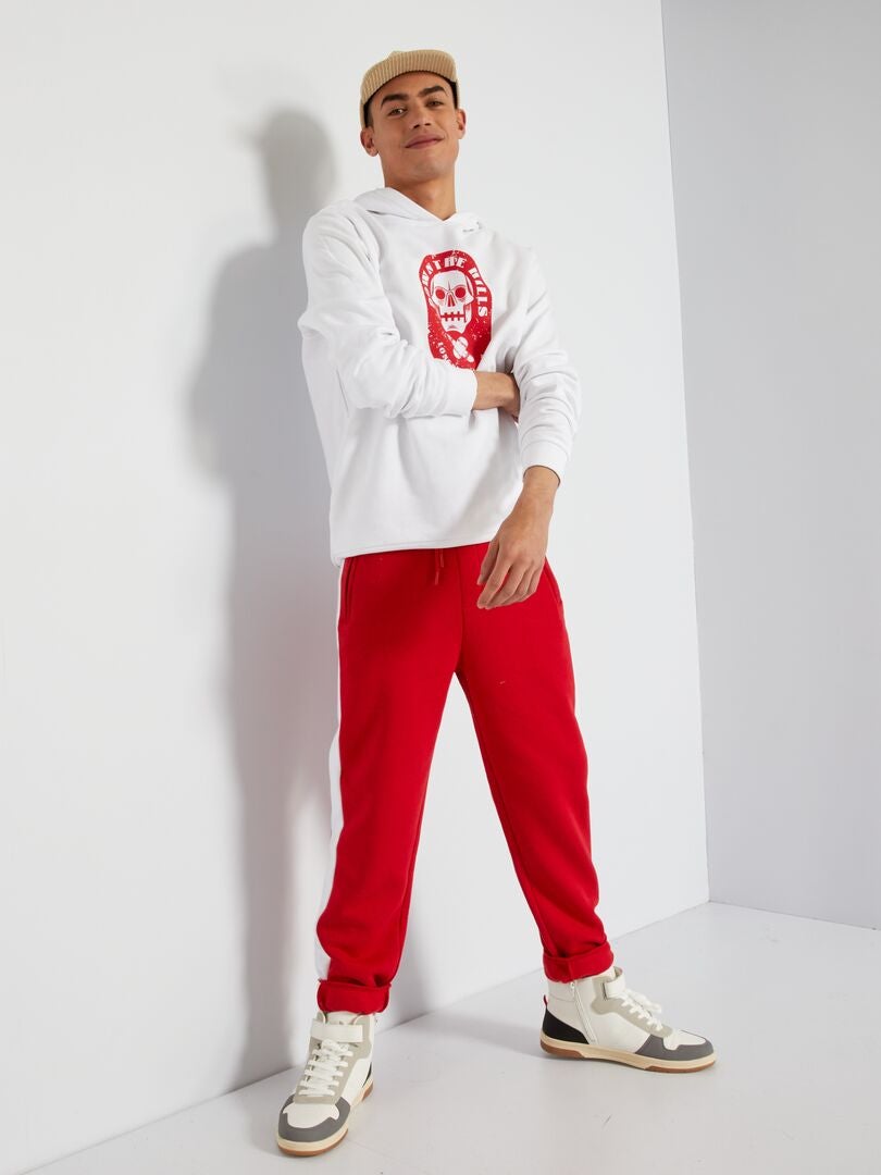 Sweat à capuche imprimé fantaisie Blanc - Kiabi
