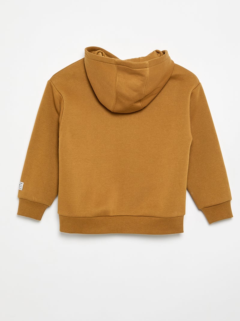 Sweat à capuche imprimé Jaune - Kiabi