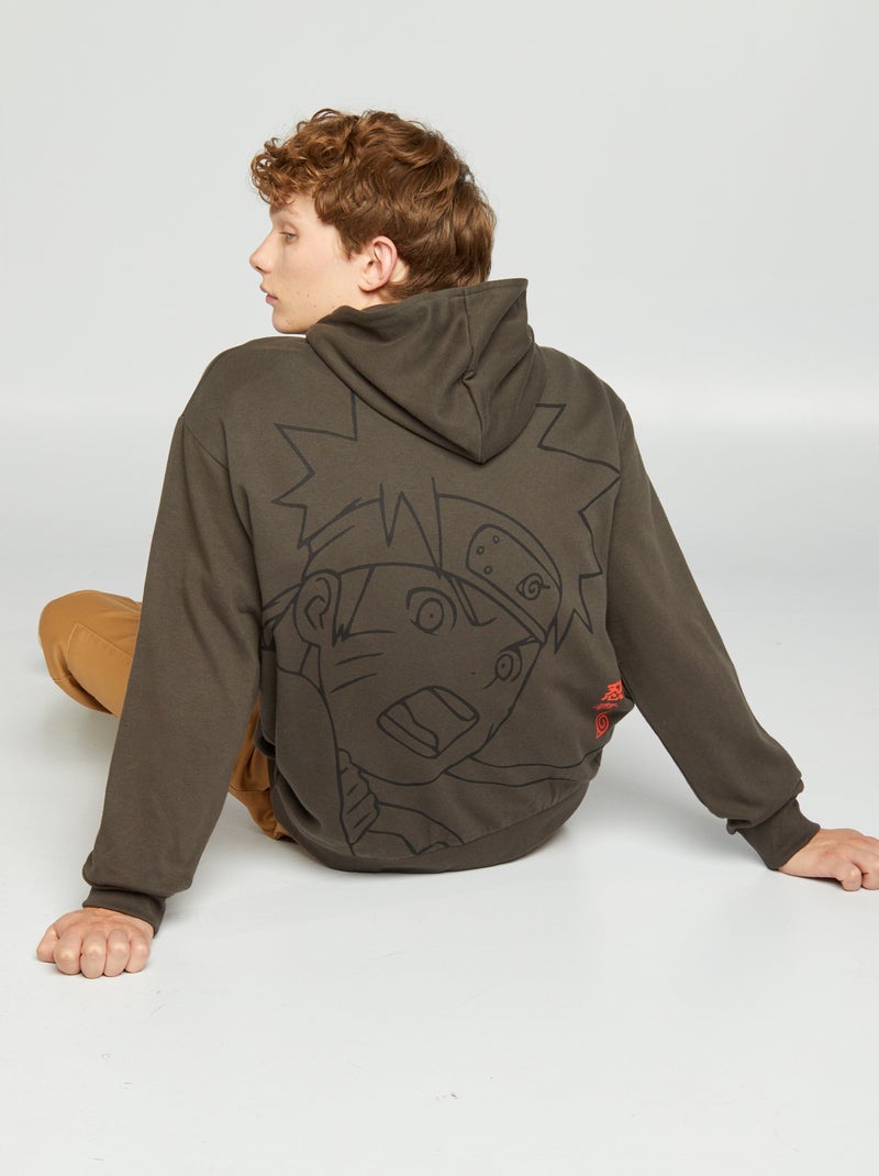 Sweat à capuche imprimé 'Naruto' Gris - Kiabi