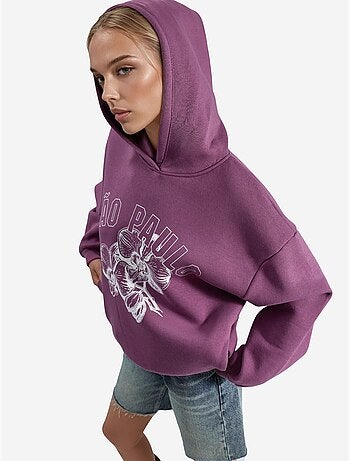 Sweat à capuche imprimé oversize busem