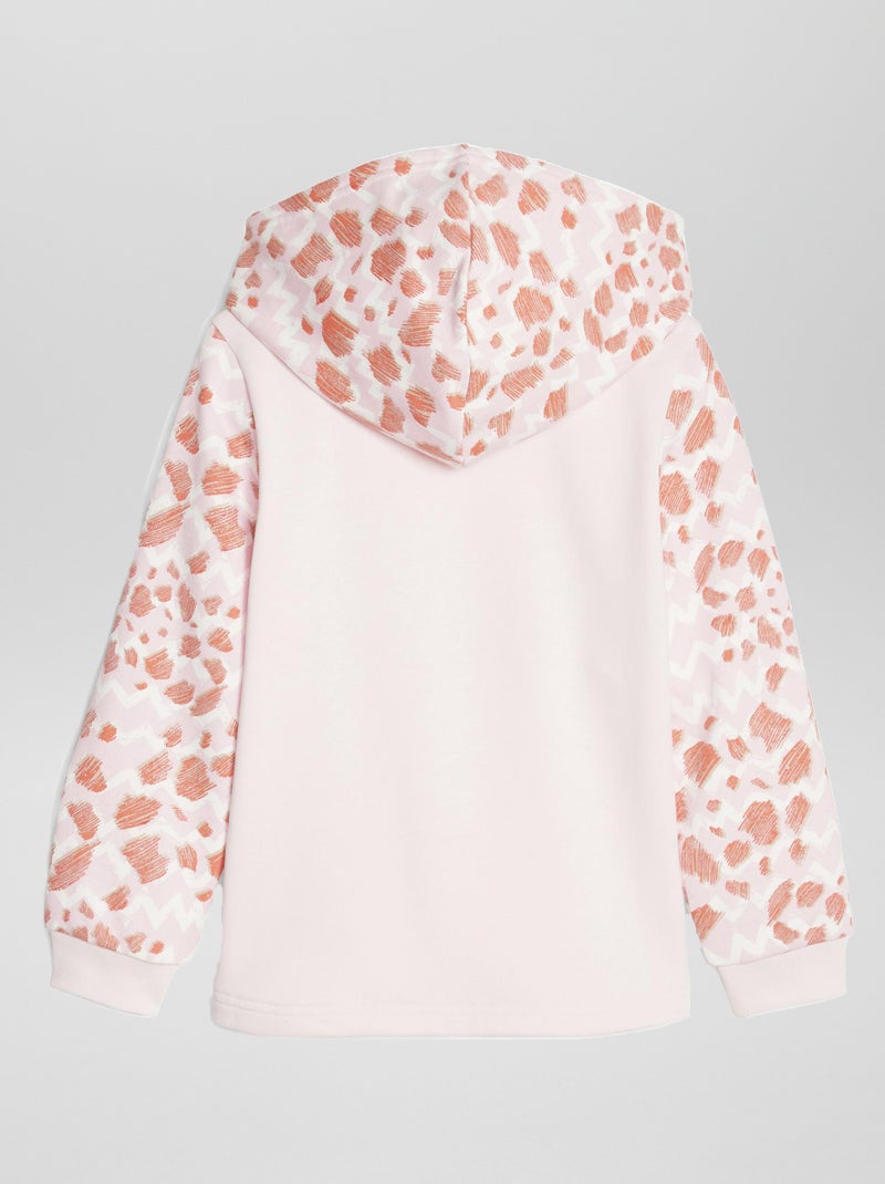 Sweat à capuche imprimé 'Puma' Rose - Kiabi