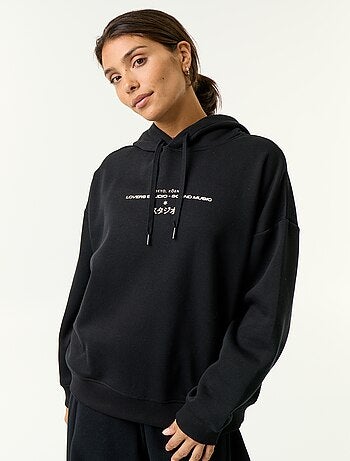 Sweat à capuche imprimé recto-verso