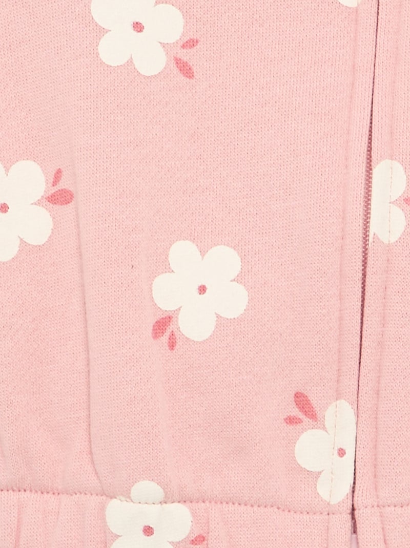 Sweat à capuche imprimé Rose - Kiabi