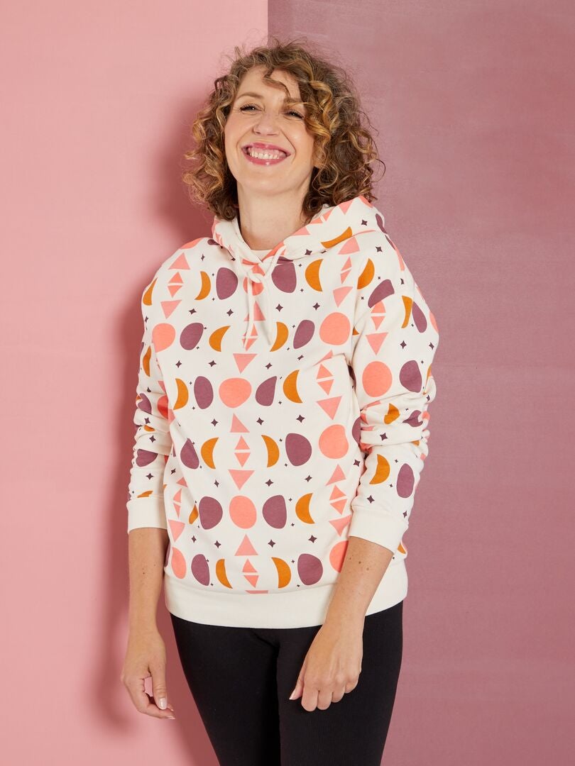 Deux Hauts Courts Femme à Capuche Tipster - Taille 14/16 - Coton Blanc Manches Longues - Occasion TB état