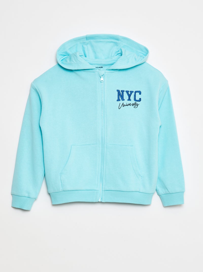Sweat à capuche imprimé 'skate' Bleu - Kiabi