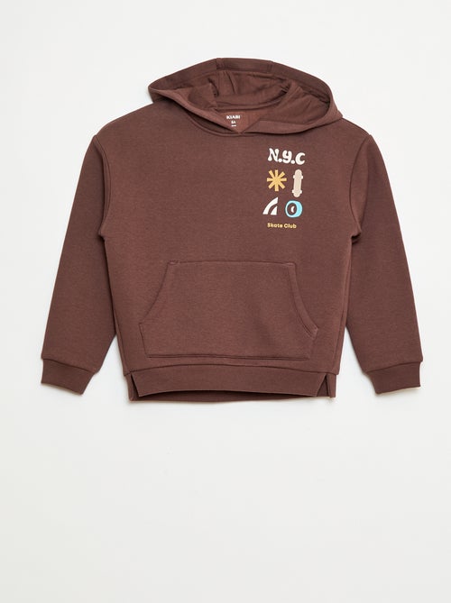 Sweat à capuche imprimé skate - Kiabi