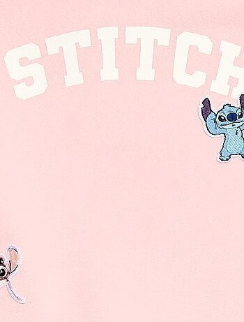 Sweat à capuche imprimé 'Stitch'