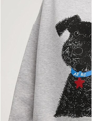 Sweat à capuche imprimé surdimensionné hiccup