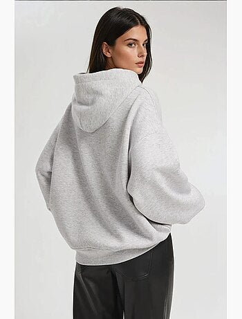 Sweat à capuche imprimé surdimensionné hiccup