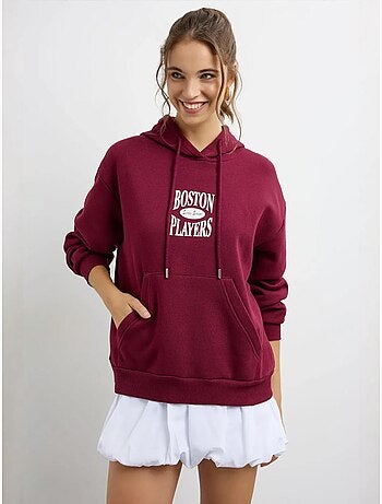 Sweat à capuche imprimé surdimensionné