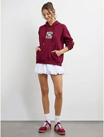 Sweat à capuche imprimé surdimensionné