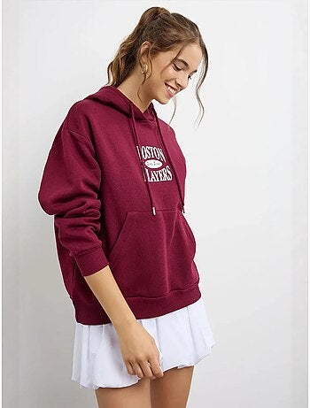 Sweat à capuche imprimé surdimensionné
