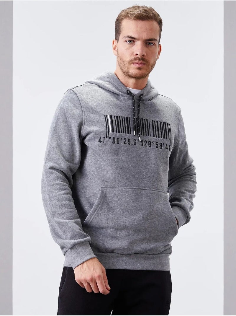 Sweat à capuche imprimé tommy Gris - Kiabi