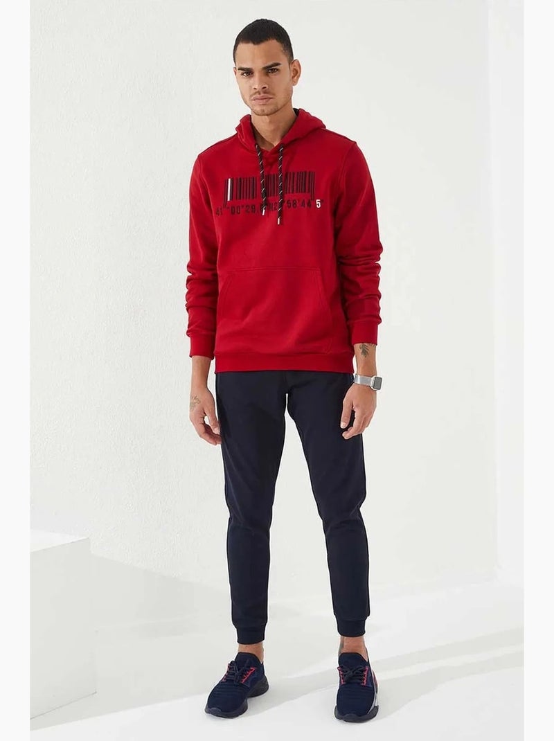 Sweat à capuche imprimé tommy Rouge - Kiabi