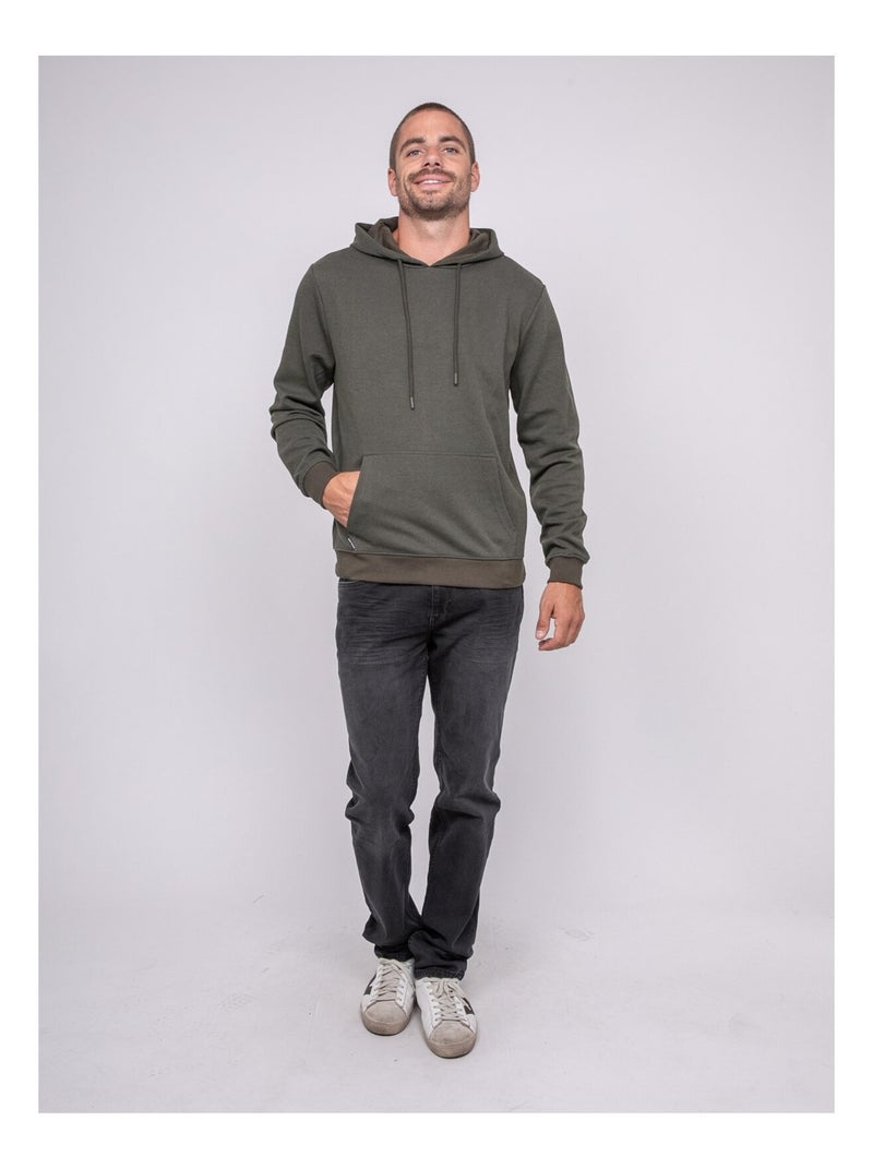 Sweat à capuche imprimé WADOL Kaki - Kiabi