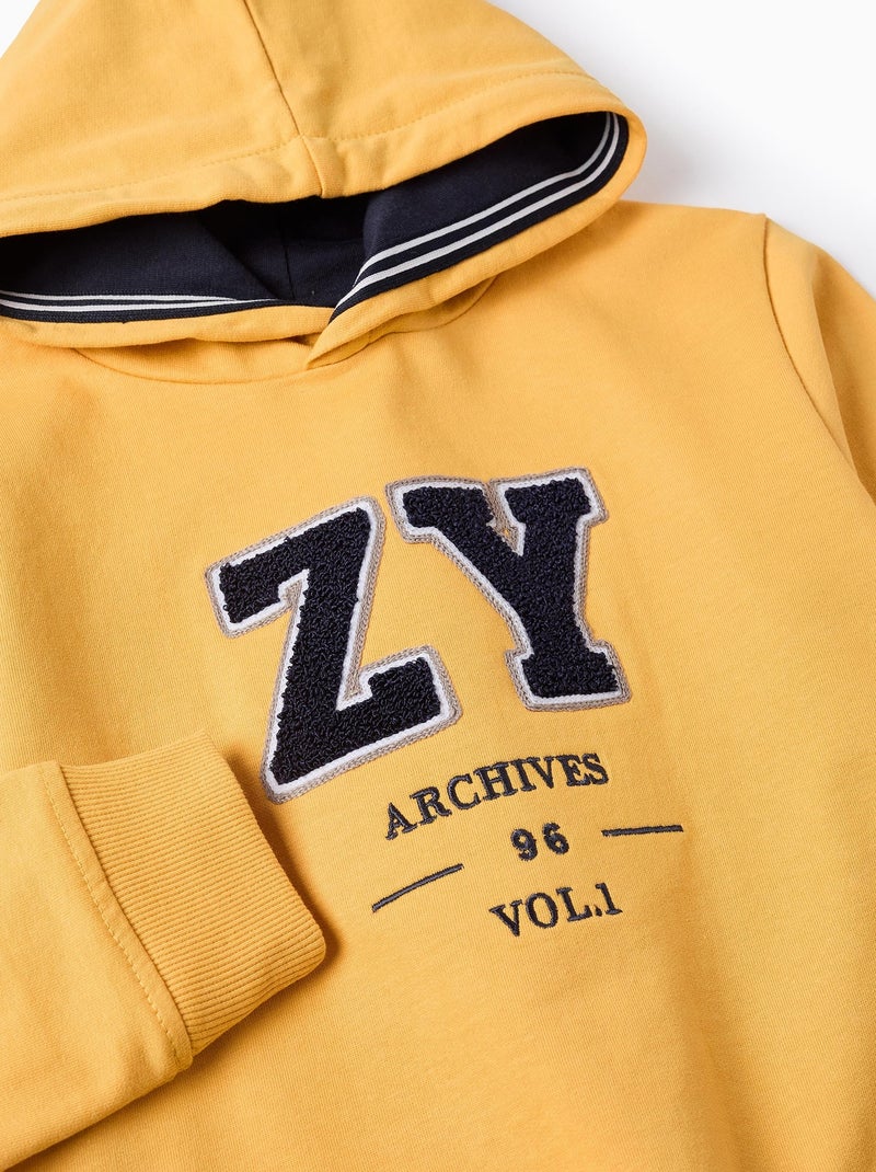 Sweat à Capuche Jaune - Kiabi