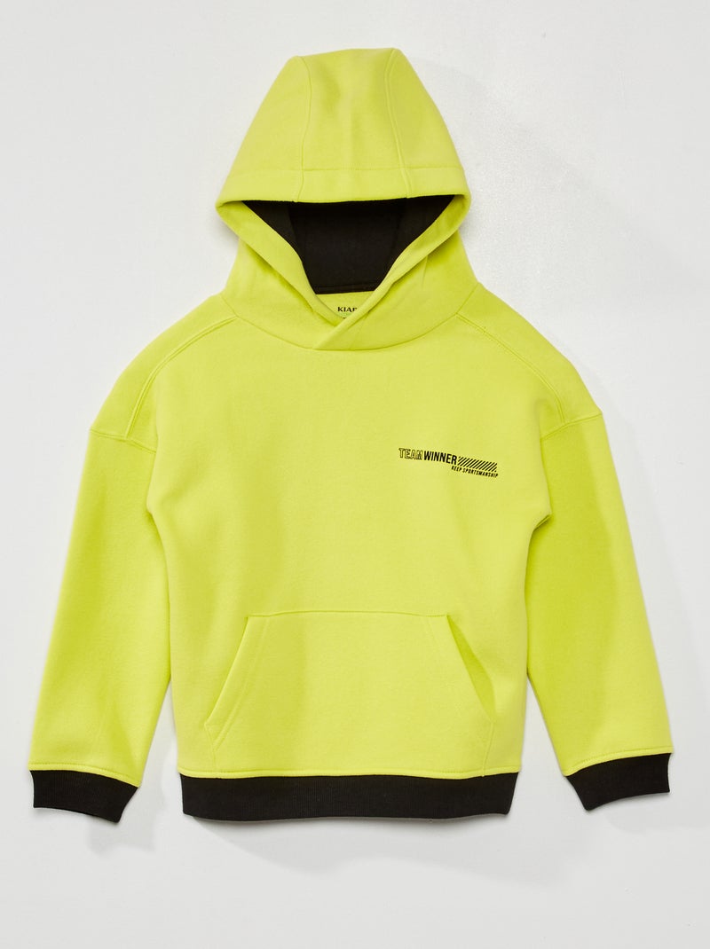 Sweat à capuche Jaune - Kiabi