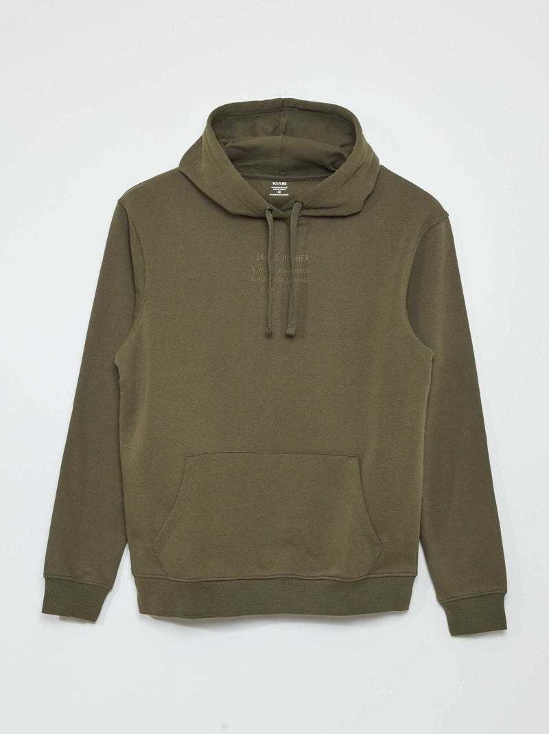 Sweat à capuche KAKI - Kiabi