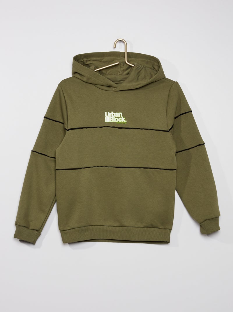 Sweat à capuche KAKI - Kiabi