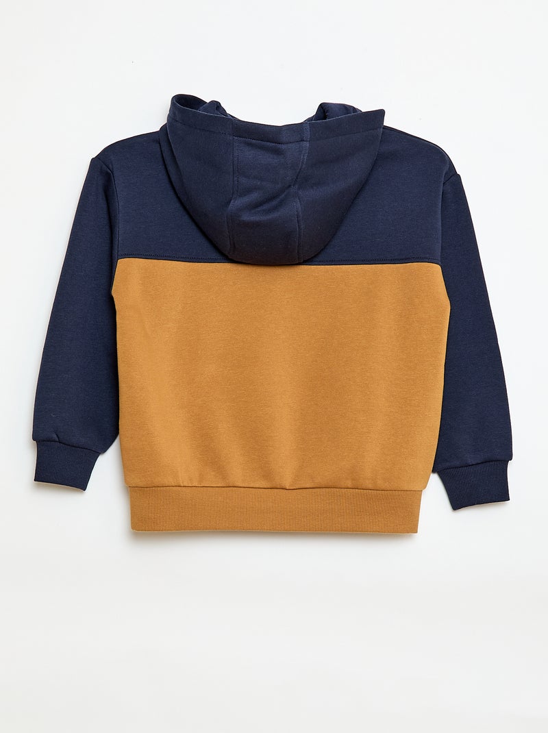 Sweat à capuche kangourou Bleu - Kiabi