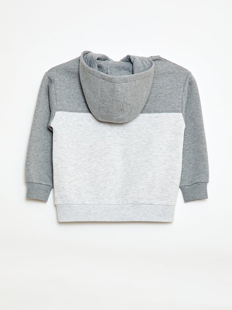 Sweat à capuche kangourou Gris - Kiabi