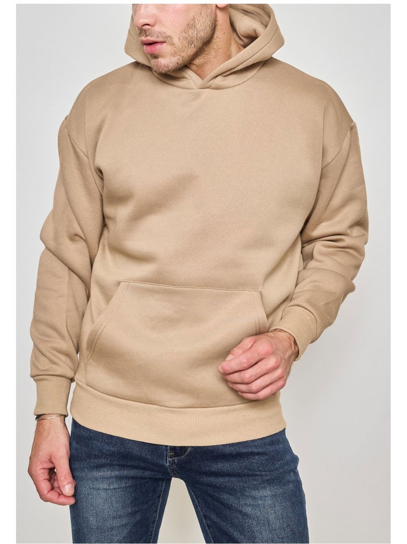 Sweat à capuche Kebello Beige - Kiabi