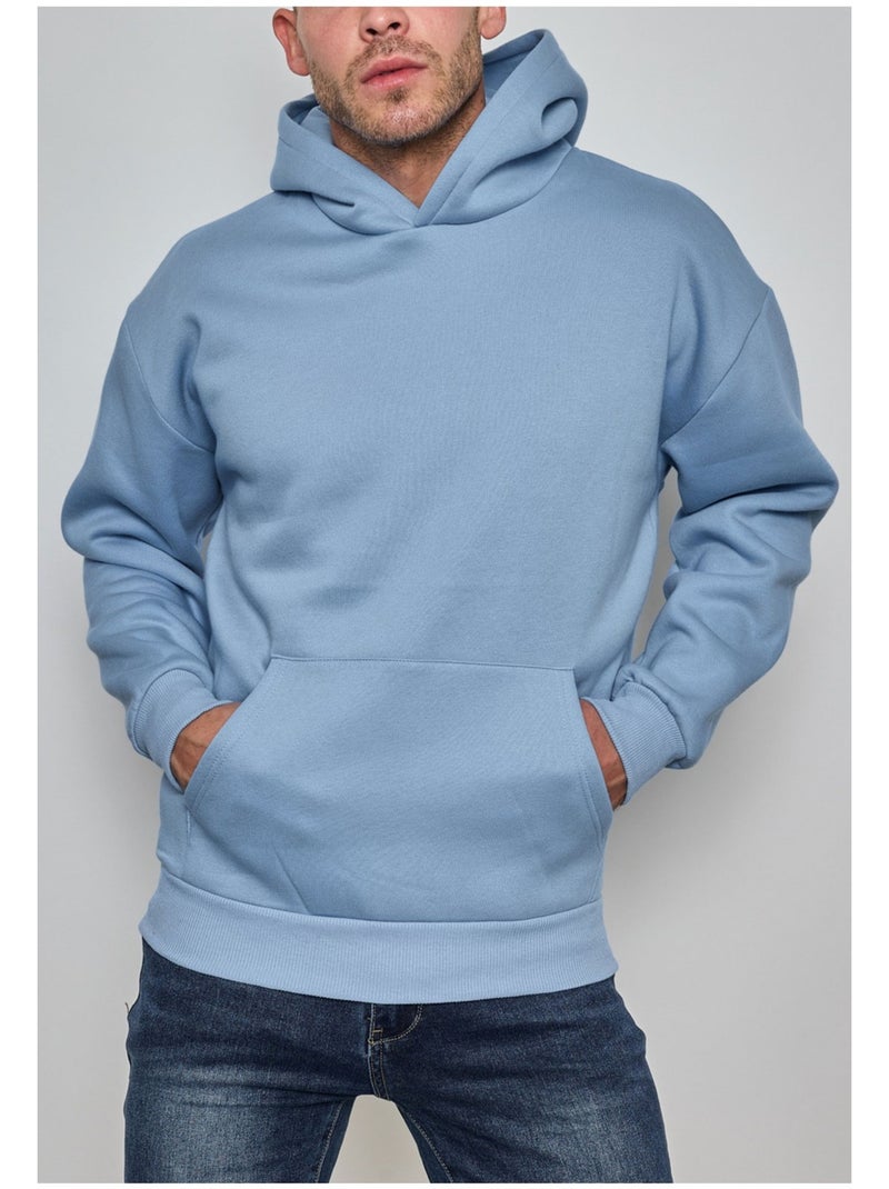 Sweat à capuche Kebello Bleu ciel - Kiabi