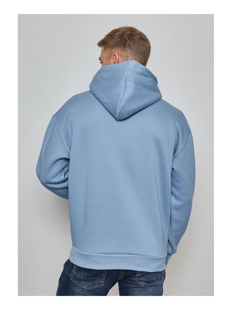 Sweat à capuche Kebello Bleu ciel - Kiabi