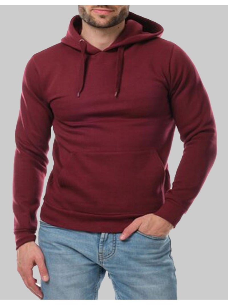 Sweat à capuche Kebello Bordeaux - Kiabi