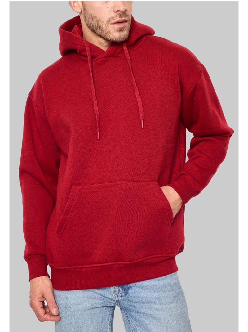 Sweat à capuche Kebello Bordeaux - Kiabi