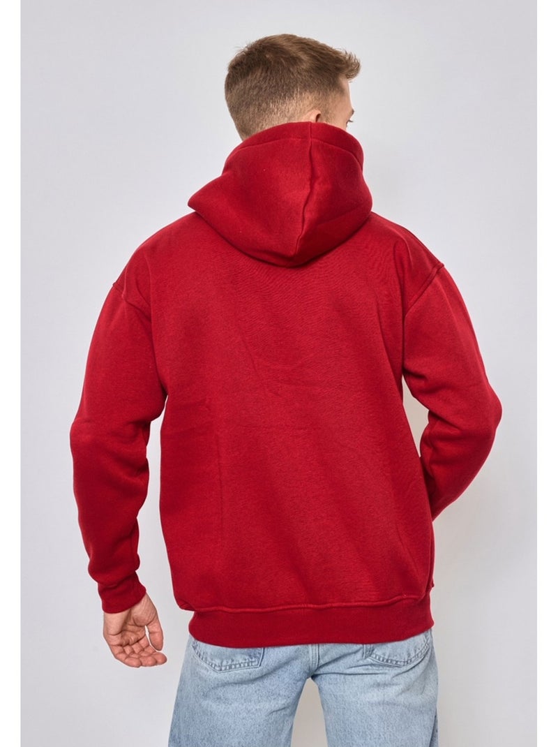 Sweat à capuche Kebello Bordeaux - Kiabi