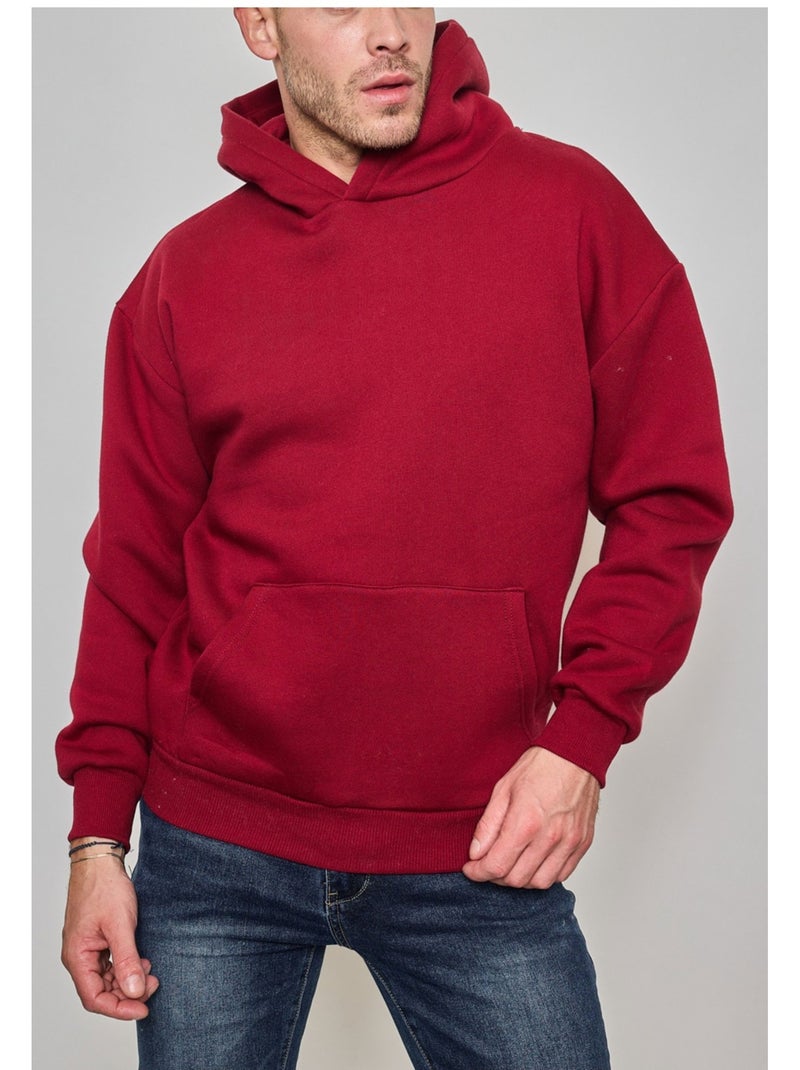 Sweat à capuche Kebello Bordeaux - Kiabi