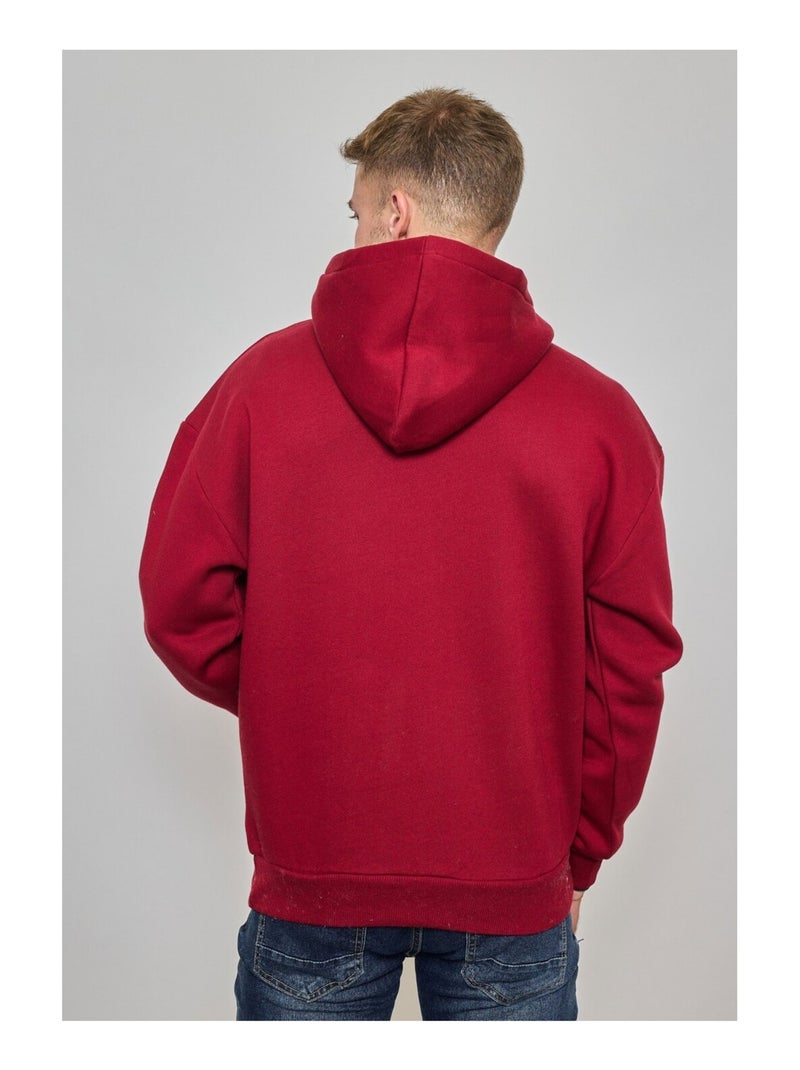 Sweat à capuche Kebello Bordeaux - Kiabi