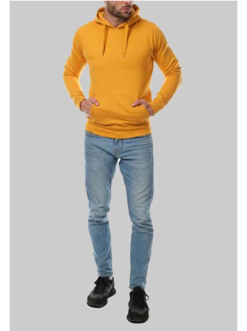 Sweat à capuche Kebello Jaune - Kiabi