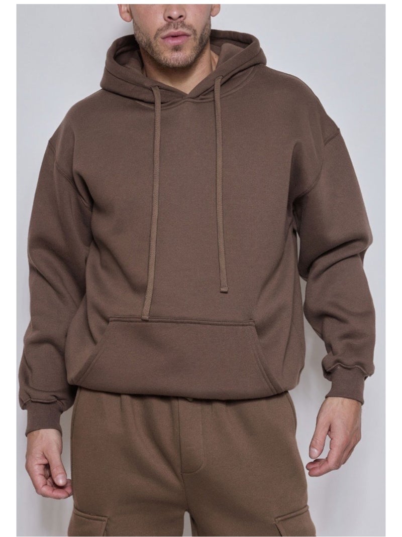 Sweat à capuche Kebello Marron - Kiabi