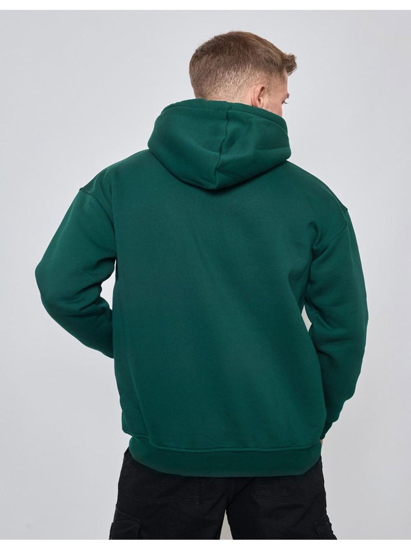 Sweat à capuche Kebello Vert - Kiabi