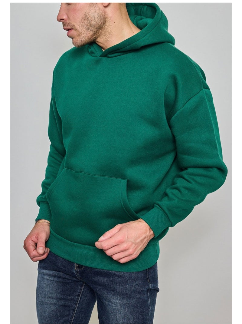 Sweat à capuche Kebello Vert - Kiabi