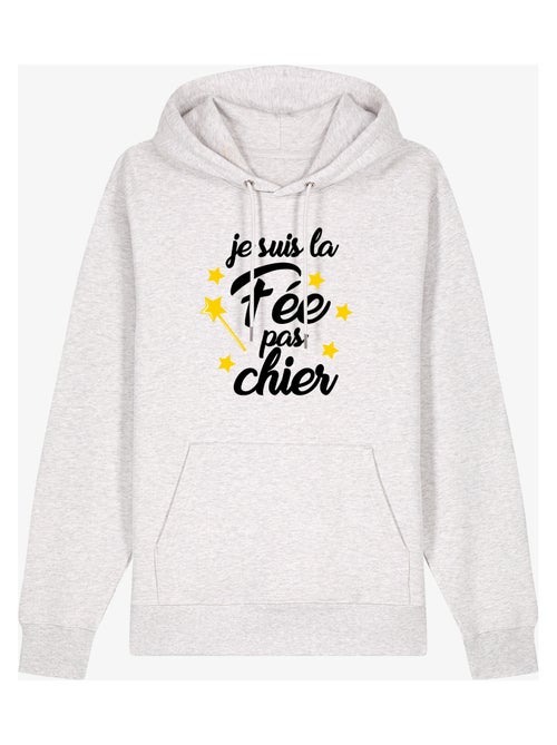 Sweat a capuche LA FÉE PAS CHIER - Kiabi