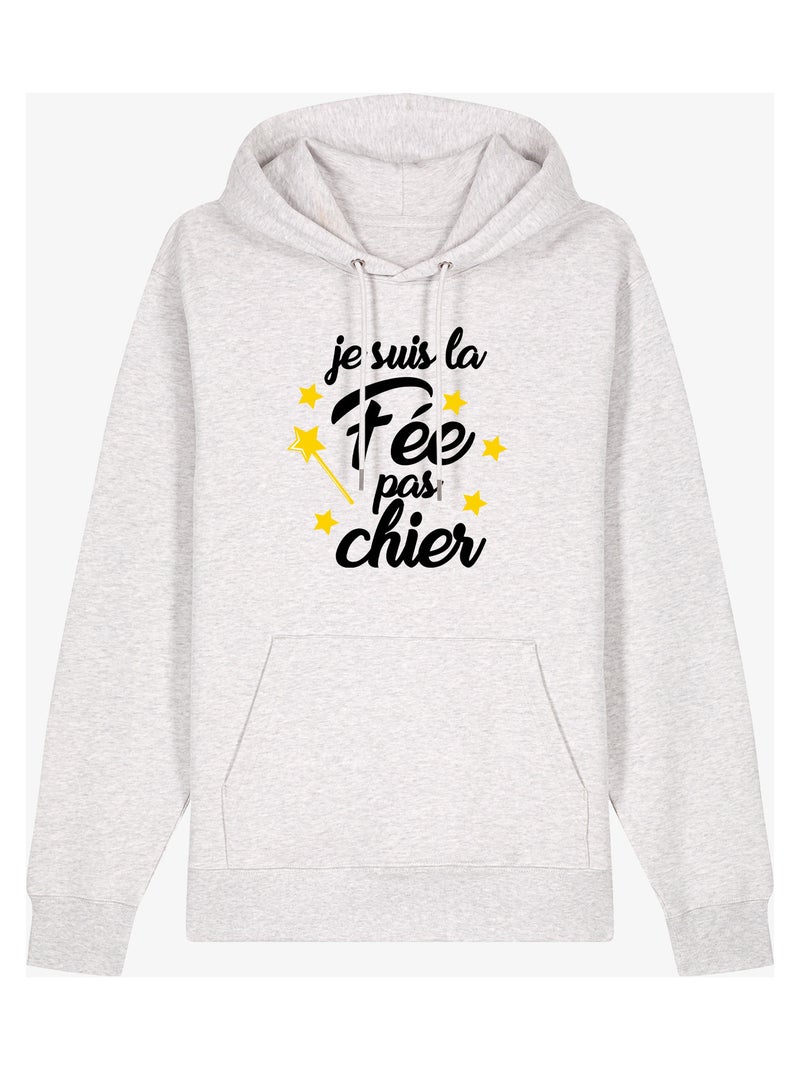 Sweat a capuche LA FÉE PAS CHIER Blanc - Kiabi