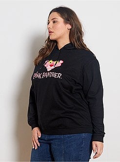 Sweat à capuche 'La Panthère Rose' - Kiabi