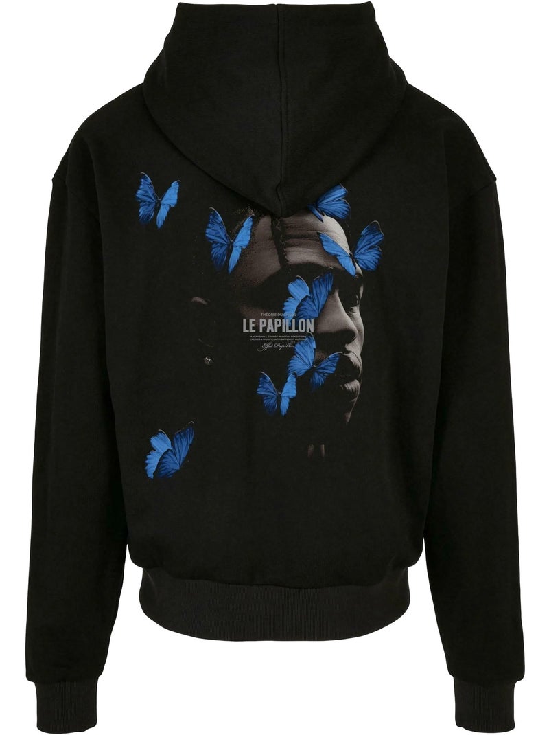 Sweat à capuche le papillon - mister tee Noir - Kiabi