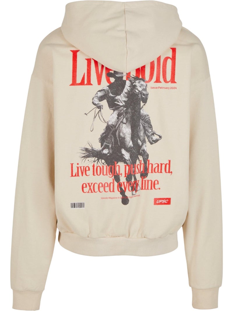 Sweat à capuche live bold - mister tee Beige - Kiabi