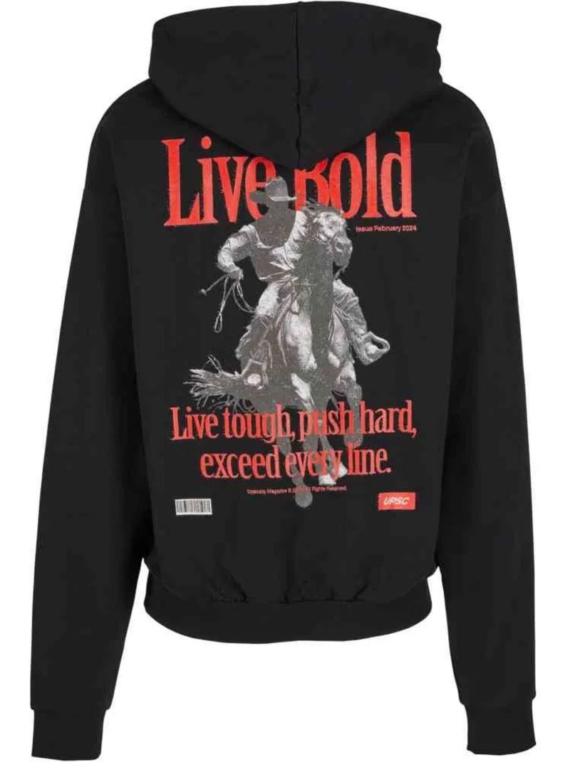 Sweat à capuche live bold - mister tee Noir - Kiabi