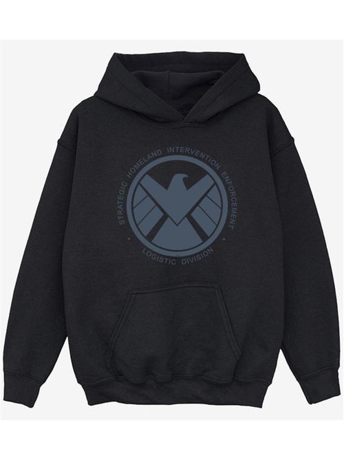 Sweat à capuche logistics division - les agents du s.h.i.e.l.d. - Kiabi