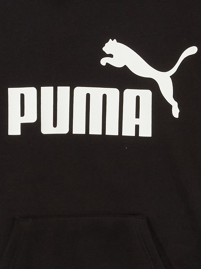 Sweat à capuche logo 'Puma' Noir - Kiabi