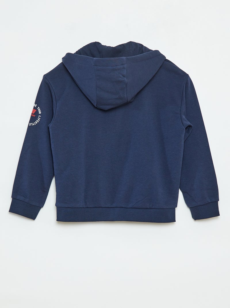 Sweat à capuche loose Bleu - Kiabi