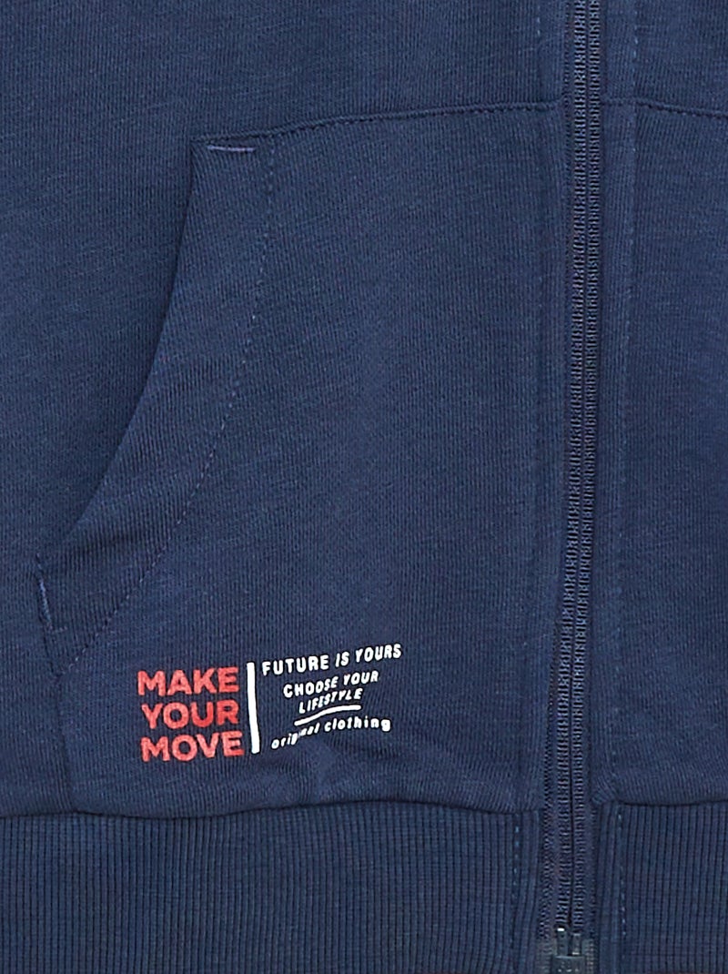 Sweat à capuche loose Bleu - Kiabi